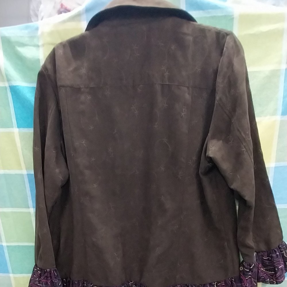 2758 Size XXL Tantrums Upcycled Light Weight Zip Front Jacket - Picture 11 of 13